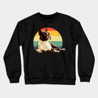 Cool Boston Terrier Art For Men Women Boston Terrier Lovers Crewneck Sweatshirt